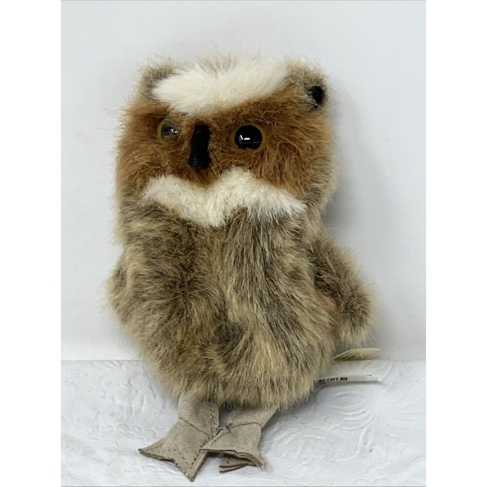 Folkmanis Mini Great Horned Owl Finger Puppet realistic Owlet